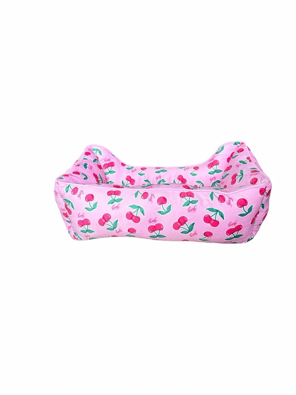 Juicy Couture Pink Cherry Print Dog Bed